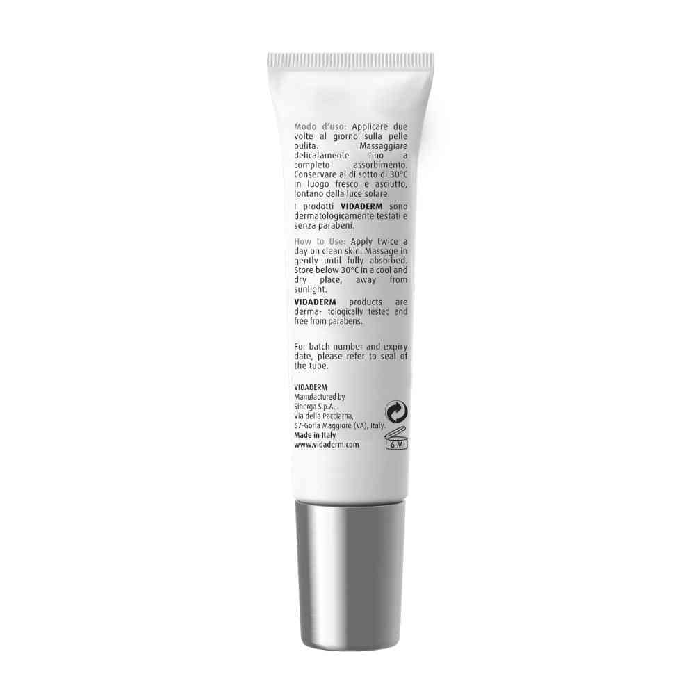 a tube of eye cream on a white background